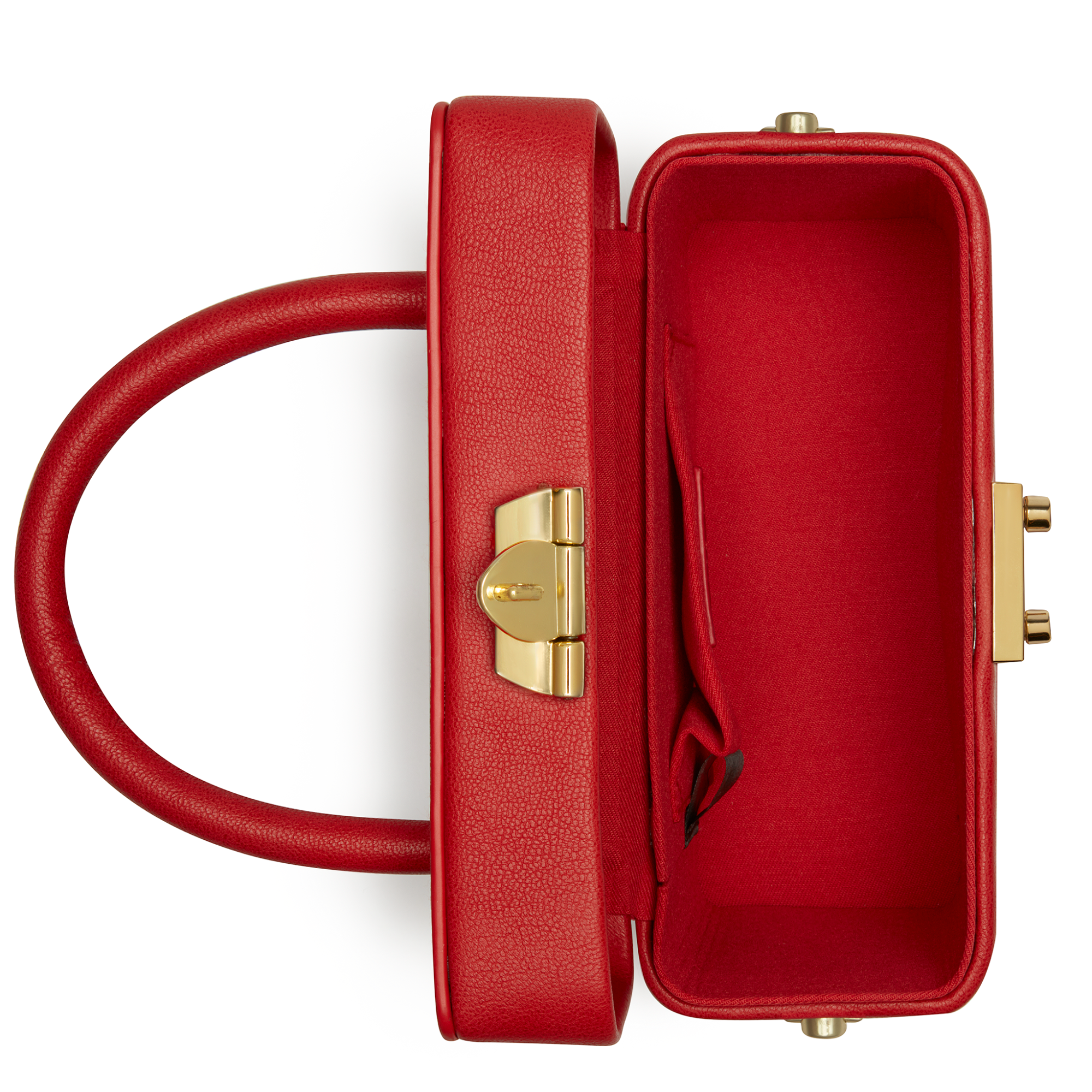 Mae Red Vegan Crossbody Satchel featuring custom hardware and a stylish design, perfect for any occasion.